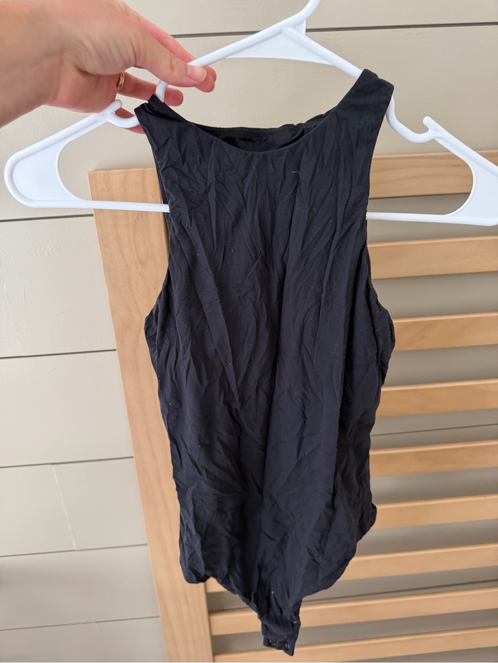SKIMS Fits Everybody Black High-Neck Tank Bodysuit
